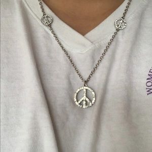 Peace sign necklace